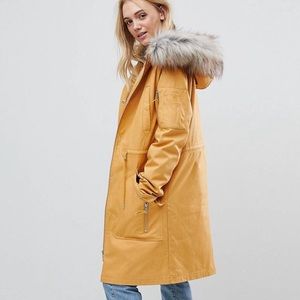 ASOS TALL Parka with Detachable faux fur liner